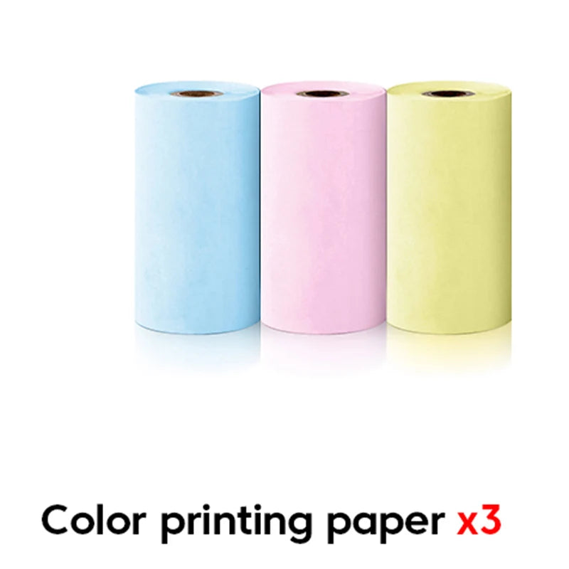 Mini Printer Thermal Paper Label Sticker Colorful Adhesive Self-Adhesive Paper for Wireless Bluetooth Photo Inkless Printer 57Mm