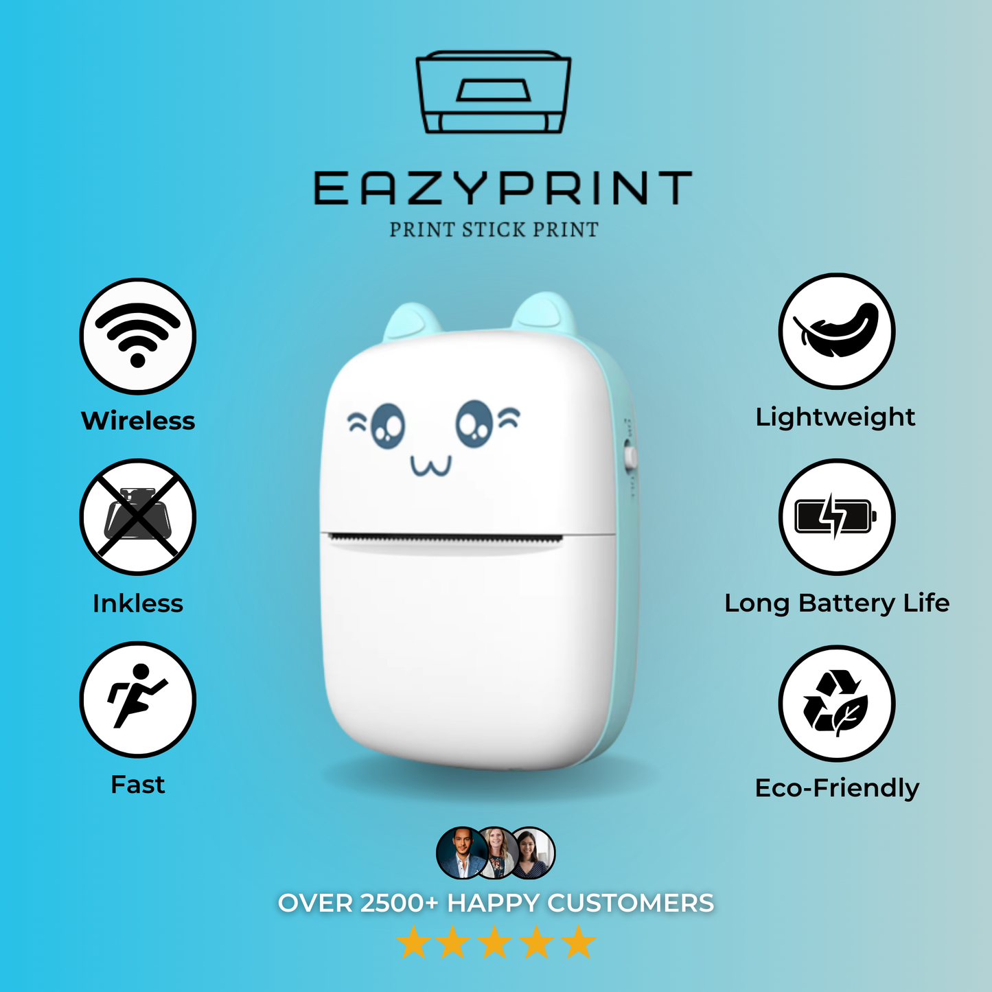 Eazyprint Inkless Printer - Sticker Printer