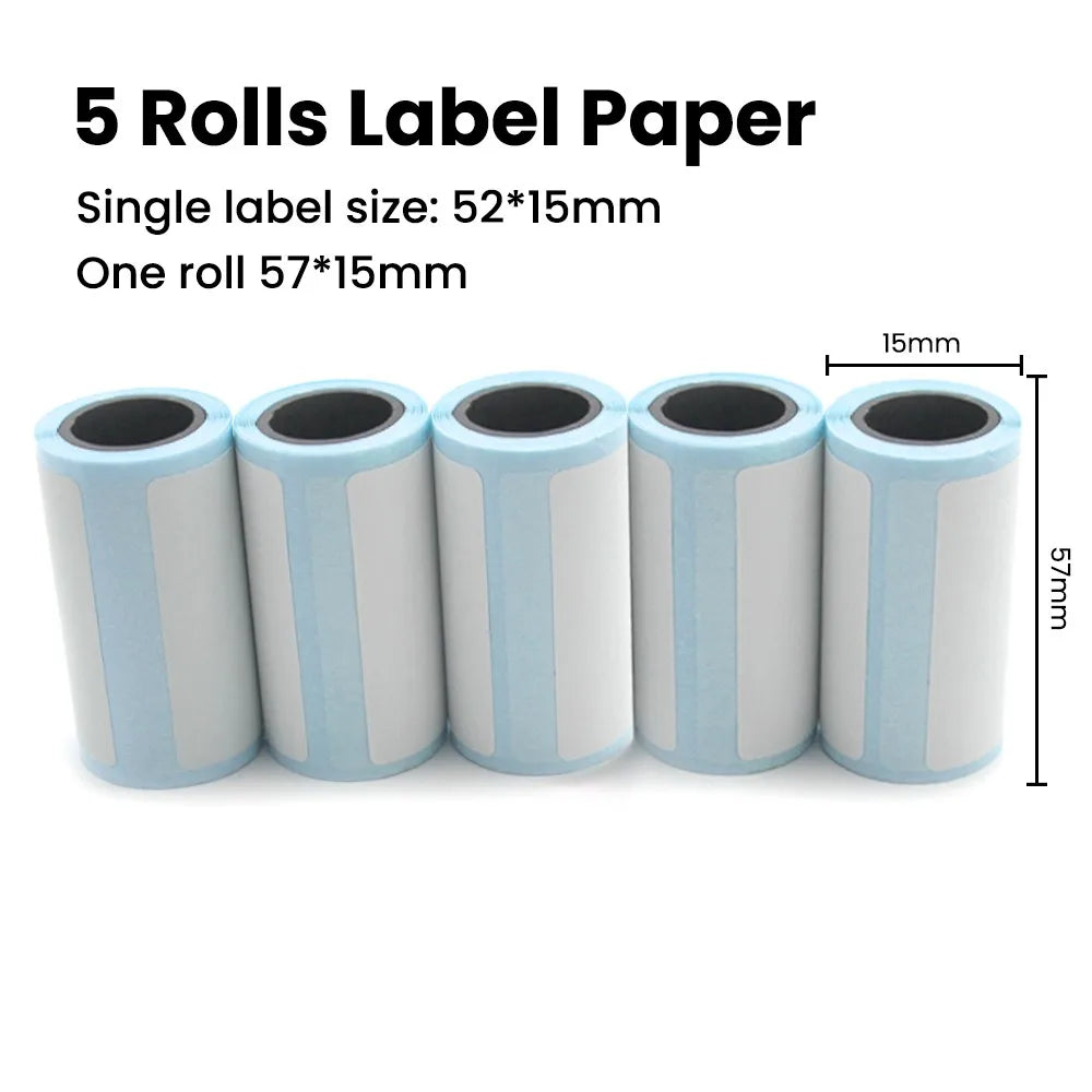 Mini Printer Thermal Paper Label Sticker Colorful Adhesive Self-Adhesive Paper for Wireless Bluetooth Photo Inkless Printer 57Mm